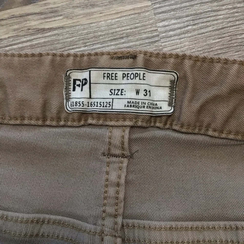 Free People Brown Mid Rise Destroyed Skinny Jeans 31